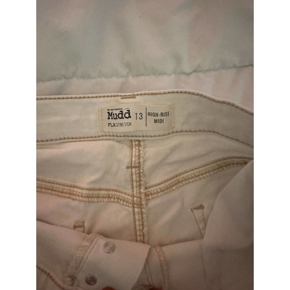 MUDD high button white shorts